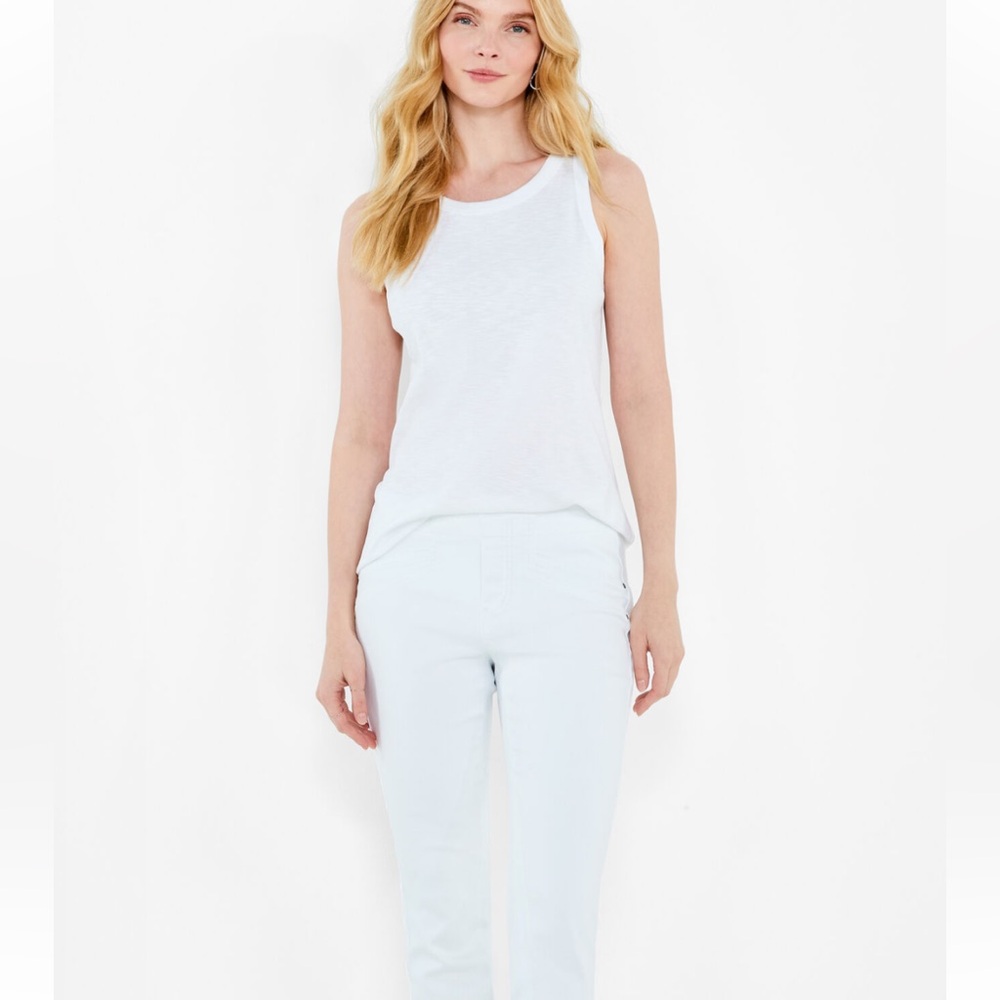 NZT Nic & Zoe slub cotton mix boatneck tank top